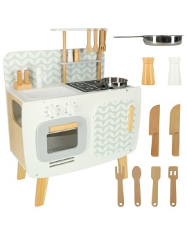 Kuchnia dla dzieci drewniana MDF LULILO RETRO akcesoria 73cm