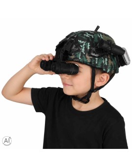Zestaw żołnierza militarny hełm walkie talkie lornetka latarka Kik Sp. z o. o. Sp. k. | Time- 2