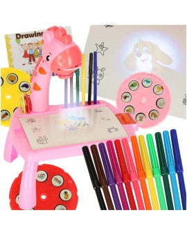 Projektor rzutnik stolik stół do rysowania żyrafa różowa