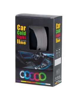 Oświetlenie ambientowe LED do samochodu auta USB 12V taśma 5m biała