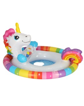 Kółko do pływania dla niemowląt koło pontonik dla dzieci dmuchany z siedziskiem jednorożec max 23kg 3-4lata INTEX 59570 Kik Sp. 