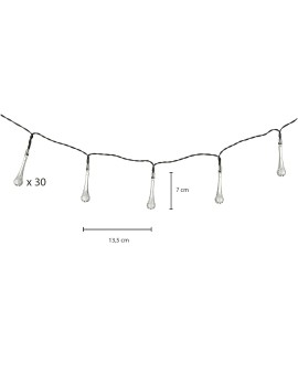 Lampki solarne ogrodowe łezki 6,5m 30LED zimny biały Kik Sp. z o. o. Sp. k. | Time- 2