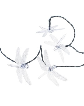 Lampki ogrodowe solarne ważki 6,5m 30LED multikolor