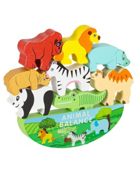 Gra zręcznościowa montessori układanka balansująca klocki zwierzątka drewniane Kik Sp. z o. o. Sp. k. | Time- 2