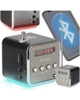 Radio akumulatorowe przenośne głośnik Bluetooth LCD TD-V26