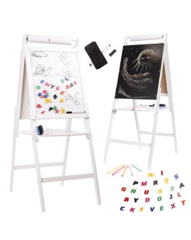 Tablica magnetyczna kredowa dwustronna drewniana biała duża XXL