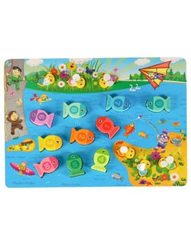 Gra drewniana rybki łowienie rybek na magnes pszczółki montessori Kik Sp. z o. o. Sp. k. | Time- 2