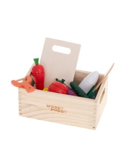 Warzywa drewniane do krojenia na magnes w skrzynce + akcesoria Kik Sp. z o. o. Sp. k. | Time- 2