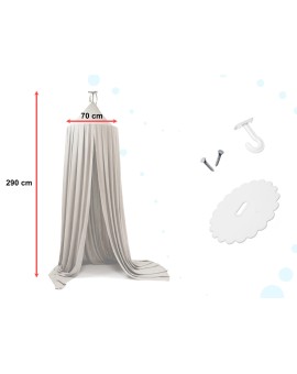 Baldachim kurtyna namiot tipi wiszący szary Kik Sp. z o. o. Sp. k. | Time- 2