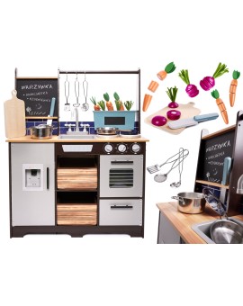 Kuchnia dla dzieci drewniana MDF z akcesoriami LOFT XXL 96cm