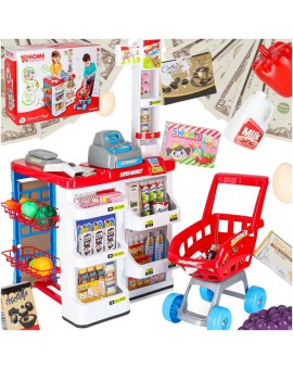 Sklep dla dzieci supermarket stragan wózek na zakupy akcesoria
