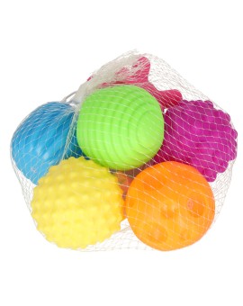 Piłki zabawki sensoryczne korekcyjne zestaw w siatce