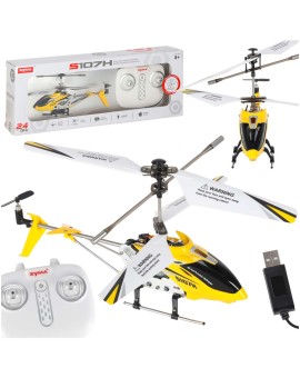 Helikopter zdalnie sterowany na pilota RC SYMA S107H 2.4GHz RTF żółty