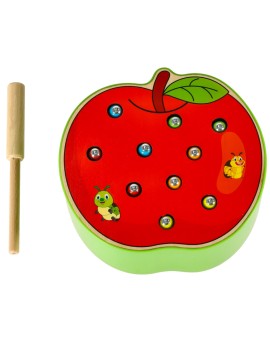 Złap robaczka gra zręcznościowa dla dzieci drewniane jabłko Kik Sp. z o. o. Sp. k. | Time- 2