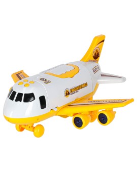 Transporter samolot rozkładany z autami + 3 auta pojazdy budowlane światła dźwięk Kik Sp. z o. o. Sp. k. | Time- 2