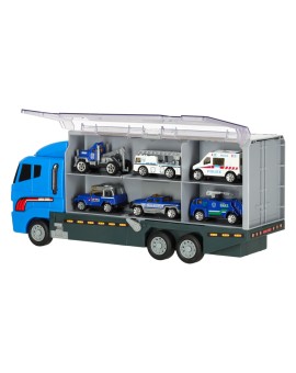 Transporter ciężarówka TIR wyrzutnia + metalowe auta policja Kik Sp. z o. o. Sp. k. | Time- 2