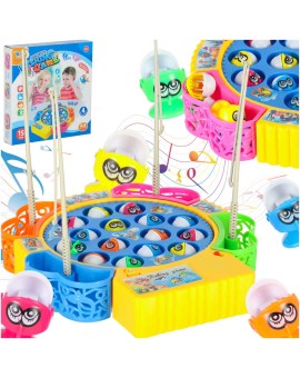 Gra zręcznościowa rodzinna rybki łowienie 15 rybek + 4 wędki