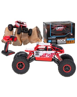 Samochód zdalnie sterowany na pilota RC Rock Crawler HB 2,4GHz 1:18 czerwony