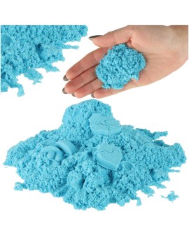 Piasek sensoryczny dla dzieci 1kg w woreczku niebieski