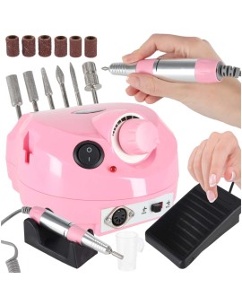 Frezarka do paznokci elektryczna 65W manicure pedicure 6 końcówek frezy