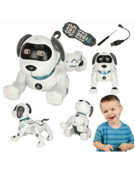 Pies piesek interaktywny zdalnie sterowany na pilota RC robot skacze śpiewa