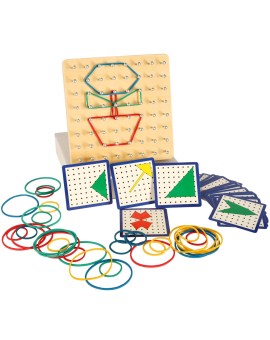 Geoboard geoplan drewniana układanka tworzenie kształtów z gumek Kik Sp. z o. o. Sp. k. | Time- 2