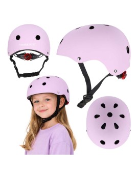 Kask rowerowy dla dziecka Trike Fix dziecięcy regulowany LED M 55-58cm fioletowy