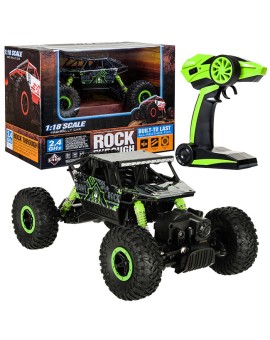 Samochód zdalnie sterowany na pilota RC Rock Crawler HB 2,4GHz 1:18 zielony