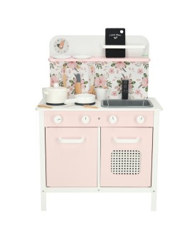 Kuchnia dla dzieci drewniana MDF LULILO FLORA akcesoria różowa 82cm Kik Sp. z o. o. Sp. k. | Time- 2