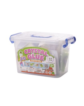 Klej żel kryształowy 3D crystal glue kreatywny zestaw w wiaderku 26el.