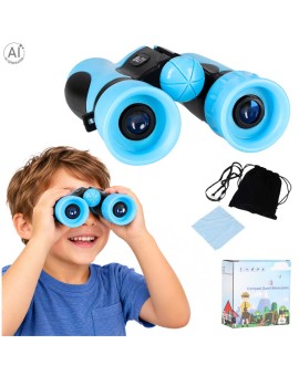 Lornetka dla dzieci do obserwacji ptaków nieba 8x 21mm HD pokrowiec niebieska