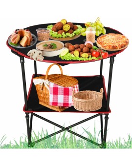 Stolik stół turystyczny składany przenośny kempingowy z pokrowcem 72 cm x 72 cm