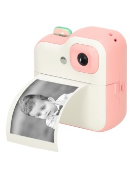 Aparat fotograficzny natychmiastowy drukarka termiczna + wkłady karta 32GB różowy Kik Sp. z o. o. Sp. k. | Time- 2