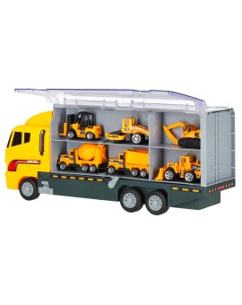 Transporter ciężarówka TIR wyrzutnia + metalowe auta maszyny budowlane Kik Sp. z o. o. Sp. k. | Time- 2