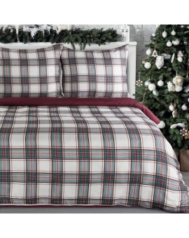 świąteczny Komplet Pościeli Aaron 220 X 200 Cm Biały