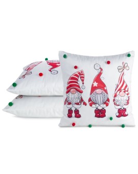 Poszewka na poduszkę świąteczna 45x45 cm z motywem skrzatów Eurofirany | Time- 2