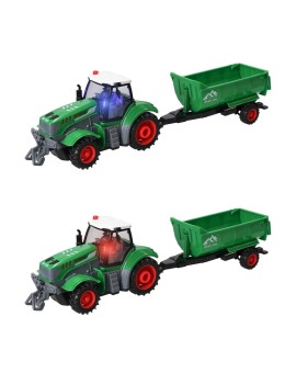 Traktor zdalnie sterowany ciągnik z przyczepą wywrotką 1:24 światła USB