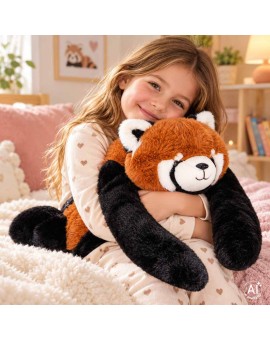 Maskotka pluszak obciążeniowy przytulanka 1,5 kg panda czerwona