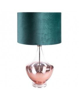 Lampa stołowa SALVIA z welwetowym abażurem i szklaną podstawą ombre