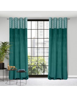 Zasłona AGNES 140x250 cm – welwet z orientalnym pasem, elegancka dekoracja