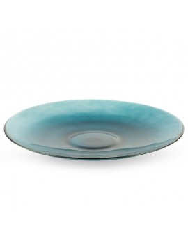 Patera LILI 37 cm ciemnoturkusowa – szkło artystyczne LIMITED COLLECTION