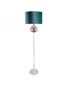 Lampa stojąca SALVIA – seledynowy welwet, efekt ombre, styl glamour