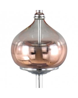 LIMITED COLLECTION Lampa stojąca SALVIA na metalowej podstawie z szklaną kula z efektem ombre z welwetowym abażurem ŚWIEŻOŚĆ SZA