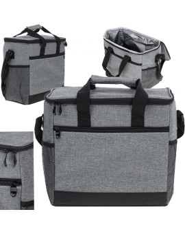Torba termiczna na lunch jedzenie śniadaniowa izolacyjna 16L szara