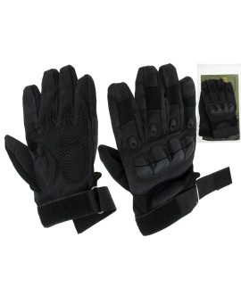 Rękawice taktyczne survival wojskowe ochrona kostek L czarne