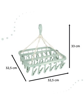 Wieszak suszarka na pranie na skarpetki bieliznę 32 klamerki niebieski Kik Sp. z o. o. Sp. k. | Time- 2