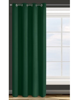 Zasłona PARISA 135x250 cm – ciemnozielona blackout, na przelotkach Eurofirany | Time- 2