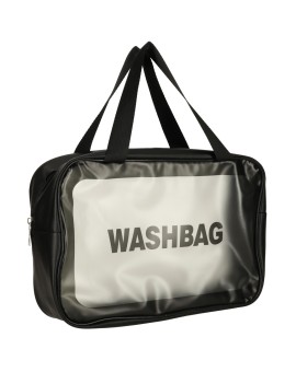 Kosmetyczka podróżna przezroczysta transparentna wodoodporna organizer do samolotu 3 sztuki czarna Kik Sp. z o. o. Sp. k. | Time