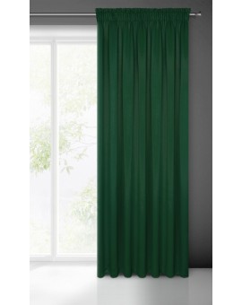 Zasłona ciemnozielona zaciemniająca gładka półmatowa 135x270 cm taśma - LOGAN Eurofirany | Time- 2