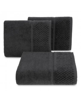 Ręcznik z welurową bordiurą o ryżowej fakturze					 o gramaturze 550 g/m2